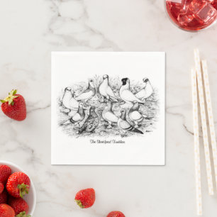 Serviette En Papier Les Pigeons Tumbler à courte vue