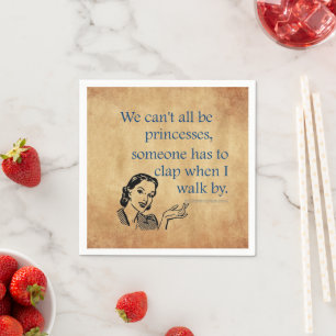 Serviette En Papier Les princesses de SlipperyJoe applaudissent affich