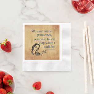 Serviette En Papier Les princesses de SlipperyJoe applaudissent affich