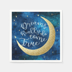 Serviette En Papier Les rêves deviennent vraiment Vraiment Moon Stars 