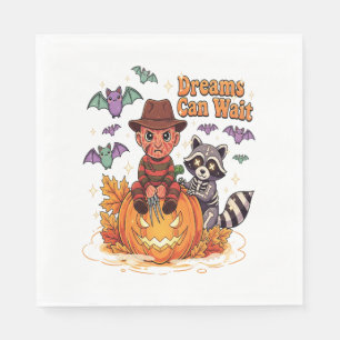 Serviette En Papier Les rêves d'halloween peuvent attendre le monstre