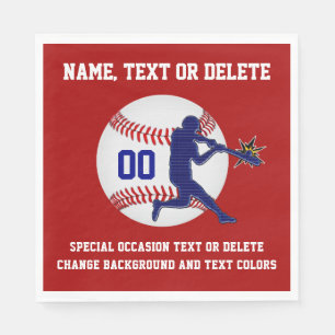 Serviette En Papier Les serviettes de base-ball personnalisées changen