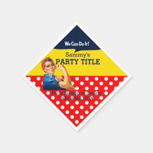 Serviette En Papier Les serviettes de votre Rosie Party personnalisent