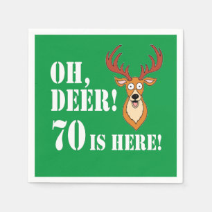 Serviette En Papier Les serviettes du 70e anniversaire de Oh Deer