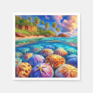 Serviette En Papier Les trésors des marées tropicales