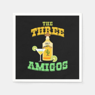 Serviette En Papier Les Trois Amigos Cinco De Mayo Tequila Mexico Chil