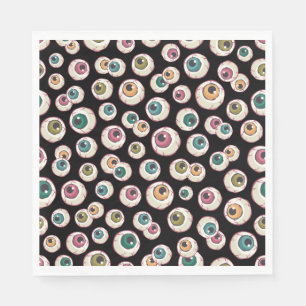 Serviette En Papier Les yeux d'Halloween