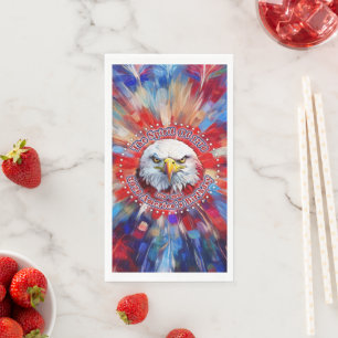 Serviette En Papier L'Esprit de 1776, 2026 L'aigle rouge de feu d'Amér