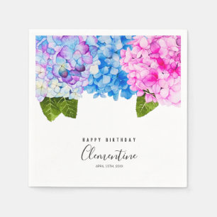 Serviette En Papier L'été fleurit l'anniversaire de l'illustration  