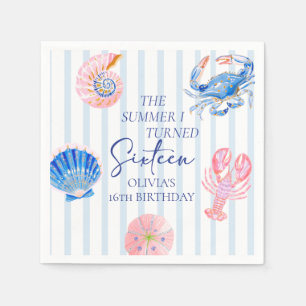 Serviette En Papier L'été où j'ai eu seize ans Fête d'anniversaire côt