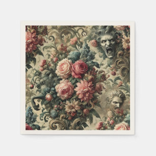 Serviette En Papier L'éternité suffit souvent - Gothique Floral Design