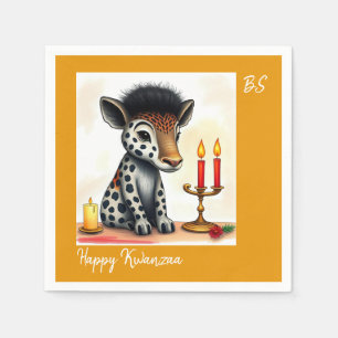 Serviette En Papier L'ethnie africaine Kwanzaa les animaux sauvages dé