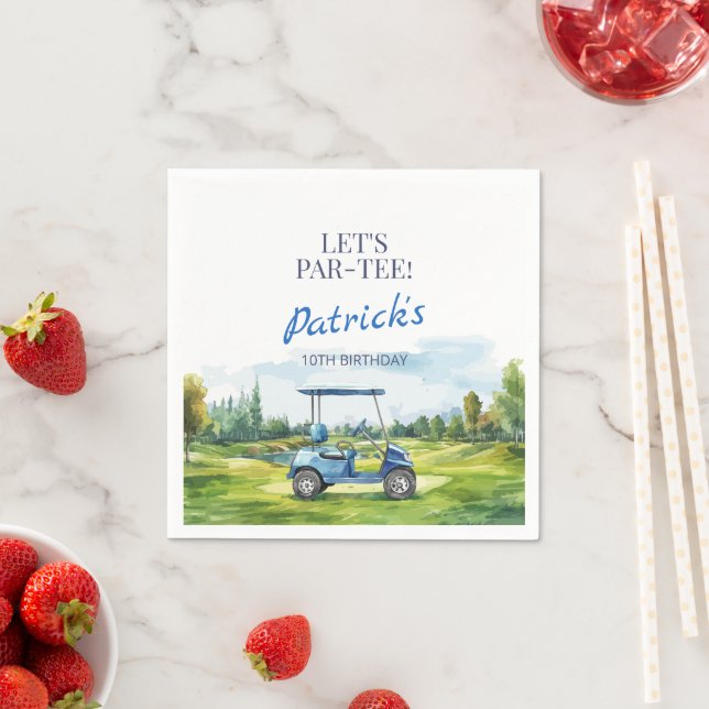 Serviette En Papier Let's Par-Tee Golf Any Age Birthday (En situation)