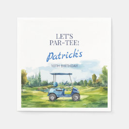 Serviette En Papier Let's Par-Tee Golf Any Age Birthday