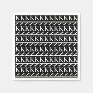 Serviette En Papier Lettre initiale monogramme K
