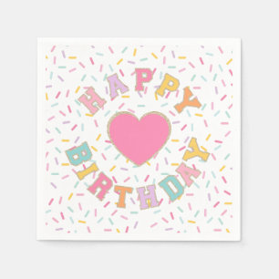 Serviette En Papier LETTRE Patchs PRÉPÉ ANNIVERSAIRE