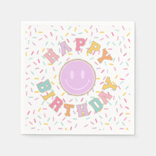 Serviette En Papier LETTRE Patchs PRÉPÉ ANNIVERSAIRE