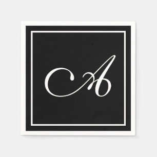 Serviette En Papier Lettre personnalisable de monogramme