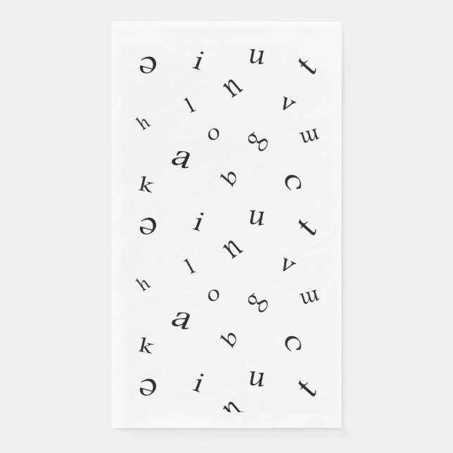 Serviette En Papier Lettres (Devant)