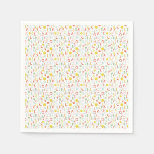 Serviette En Papier Lettres amusantes