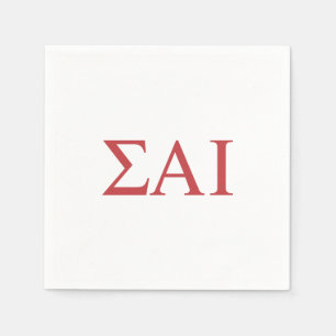 Serviette En Papier Lettres grecques Sigma Alpha Iota
