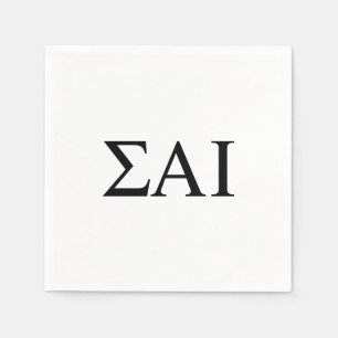Serviette En Papier Lettres grecques Sigma Alpha Iota
