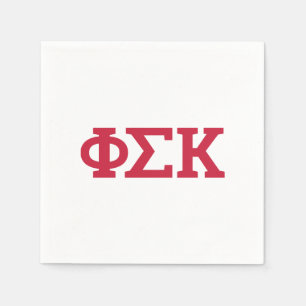Serviette En Papier Lettres Phi Sigma Kappa