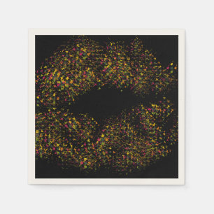 Serviette En Papier Lèvres élégantes et colorées