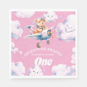 Serviette En Papier L'expédition pour le premier anniversaire de Teddy