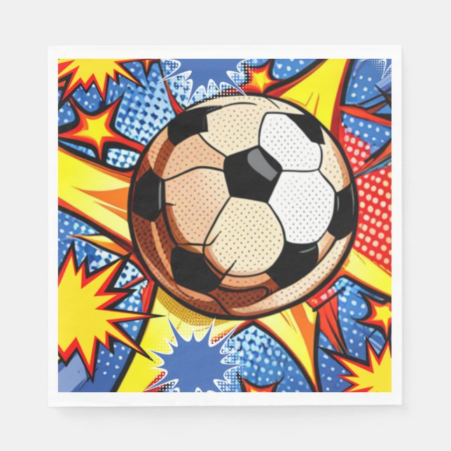 Serviette En Papier L'explosion du football (Devant)