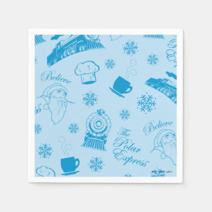 Serviette En Papier L'Express polaire   Motif d'icône de vacances ble