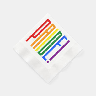 Serviette En Papier LGBT Gay pride Arc-en-ciel Typographie Parti LGBTQ