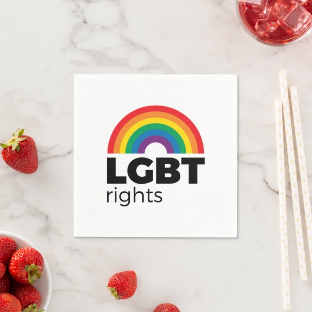 Serviette En Papier LGBT Ribow (En situation)
