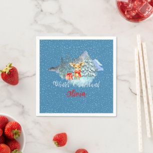 Serviette En Papier L'hiver Onederland Premier anniversaire mignonne r