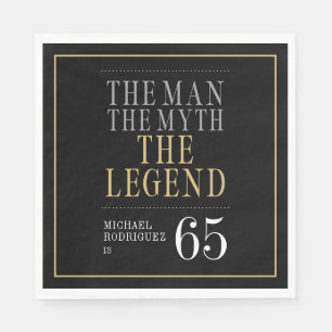 Serviette En Papier L'Homme La Légende 65e Anniversaire
