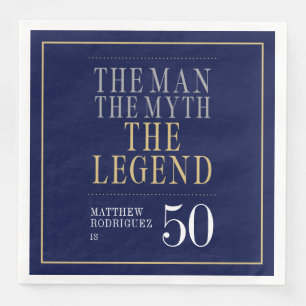 Serviette En Papier L'Homme La Légende Le Mythe 50e Anniversaire