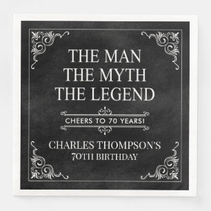 Serviette En Papier L'Homme La Légende Le Mythe 70e Anniversaire