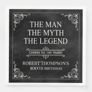 Serviette En Papier L'Homme Le Mythe La Légende 100e Anniversaire
