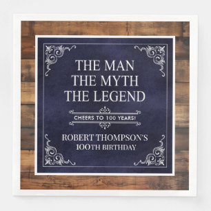 Serviette En Papier L'Homme Le Mythe La Légende 100e Anniversaire