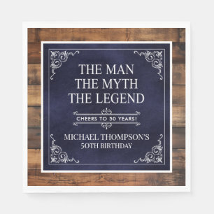 Serviette En Papier L'Homme Le Mythe La Légende 50e Anniversaire