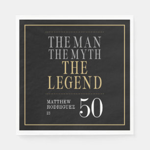 Serviette En Papier L'Homme Le Mythe La Légende 50e anniversaire