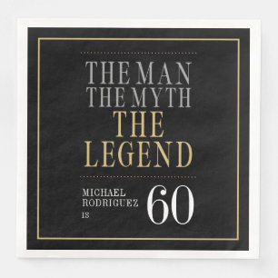 Serviette En Papier L'Homme Le Mythe La Légende 60e Anniversaire