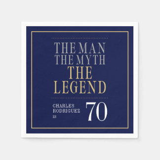 Serviette En Papier L'homme le mythe la légende 70e anniversaire