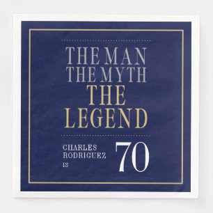 Serviette En Papier L'homme le mythe la légende 70e anniversaire