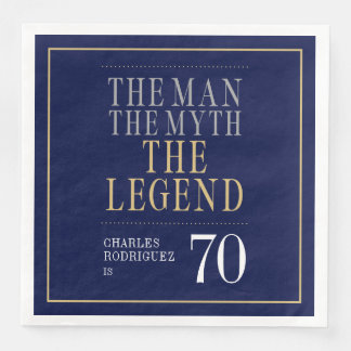 Serviette En Papier L'homme le mythe la légende 70e anniversaire