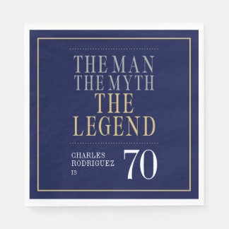 Serviette En Papier L'homme le mythe la légende 70e anniversaire