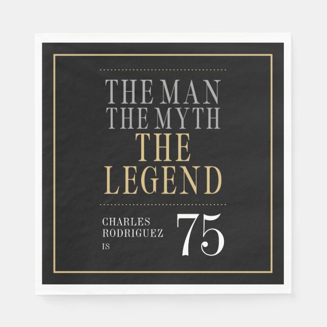 Serviette En Papier L'Homme Le Mythe La Légende 75e anniversaire (Devant)
