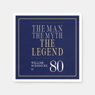 Serviette En Papier L'Homme Le Mythe La Légende 80e Anniversaire