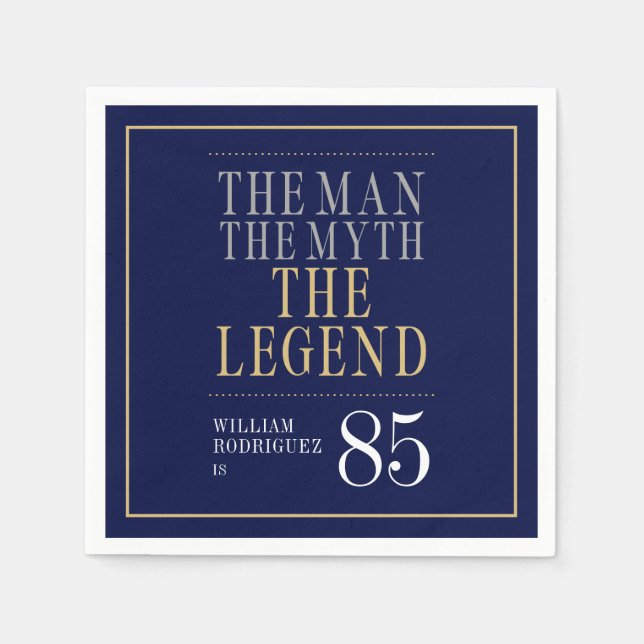 Serviette En Papier L'Homme Le Mythe La Légende 85e anniversaire (Devant)