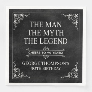 Serviette En Papier L'Homme Le Mythe La Légende 90e Anniversaire